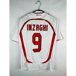 Camisa Retrô AC Milan Away II - Inzaghi #9 - Branc... - BLACK NORDESTE ATK