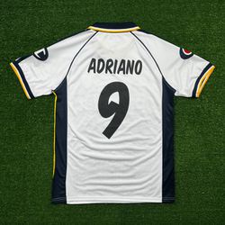 Camisa Polo Retrô Parma Home I 03/04 - Adriano #9-... - BLACK NORDESTE ATK