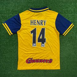 Camisa Retrô Arsenal Away II 96/97 - Henry #14 - A... - FUTCAMISA