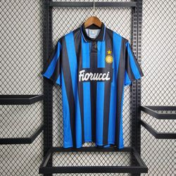 Camisa Retrô Inter de Milão Home I 92/93 - Azul/Pr... - FUTCAMISA
