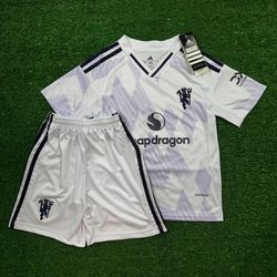 Conjunto Infantil Manchester United Away II 25/26 ... - FUTCAMISA
