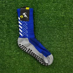 Meia Antiderrapante Esportiva Klv - Azul Escuro - ... - CATALOGO