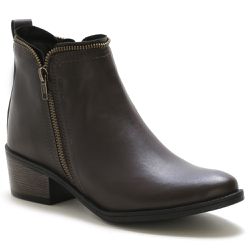 Bota Botinha Feminina Beauty Cano Curto Ziper - FRANBOOTS | Calçados em Couro