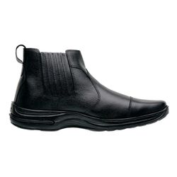 Botina Bota Masculina Leve Macia Confortável Couro Legímo Preto - FRANBOOTS | Calçados em Couro