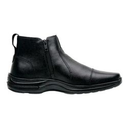 Botina Bota Masculina Confortável Zíper Couro Legímo Preta - FRANBOOTS | Calçados em Couro