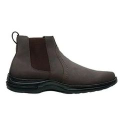 Botina Bota Masculina Chelsea Leve Macia Confort Café - FRANBOOTS | Calçados em Couro