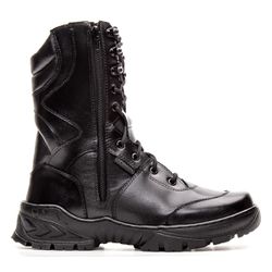 Bota Coturno em couro Militar Ippon Preto - FRANBOOTS | Calçados em Couro