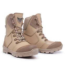 BOTA MILITAR ACERO COURO MAMUTE PRO DESERT - FRANBOOTS | Calçados em Couro