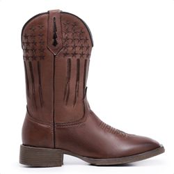 Bota Texana Country Cano Alto Couro Legítimo Premium Bico Quadrado Constelation - FRANBOOTS | Calçados em Couro