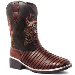 Bota Texana Country Masculina Cano Longo Marrom Casco Tatu - FRANBOOTS | Calçados em Couro