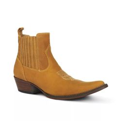 BOTINA MASCULINA COURO NOBUCK CARAMELO - SV202324 - FRANCABOOTS 