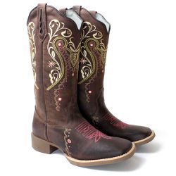 BOTA TEXANA FEMININA HOPPER BORDADA FB142 - FB2021... - FRANCABOOTS 