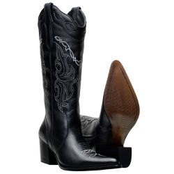 TEXANA FEMININA CANO BORDADO E BICO FINO - CP20225... - FRANCABOOTS 