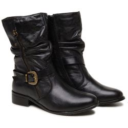 Bota Feminina em Couro Mustang Preto - FG202017/90... - FRANCABOOTS 
