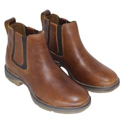 BOTINA MASCULINA SOLA JUMP EM COURO BICO REDONDO F... - FRANCABOOTS 