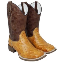 BOTA TEXANA MASCULINA 3d REPLICA COURO AVESTRUZ FB... - FRANCABOOTS 