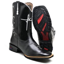 BOTA TEXANA COUNTRY MASCULINA BORDADA FÉ - LINHA E... - FRANCABOOTS 