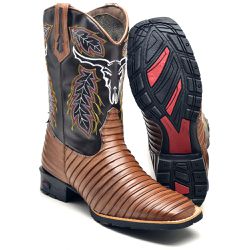 BOTA TEXANA COUNTRY MASCULINA BORDADA REPLICA TATU... - FRANCABOOTS 