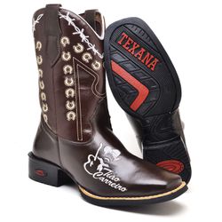 BOTA TEXANA COUNTRY MASCULINA BORDADA - LINHA ECO ... - FRANCABOOTS 