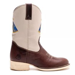 Bota Texana Infantil Premium Couro Fossil Tabaco e... - FRANCABOOTS 