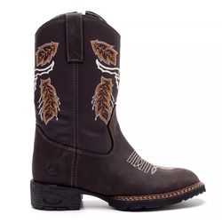 Bota Texana Infantil Premium Couro Crazy Horse Caf... - FRANCABOOTS 
