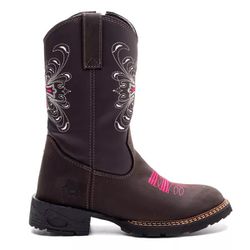 Bota Texana Infantil Premium Couro Crazy Horse Caf... - FRANCABOOTS 