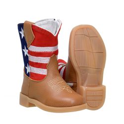 BOTA BABY TEXANA DE COURO BORDADA - CP202255-080 - FRANCABOOTS 