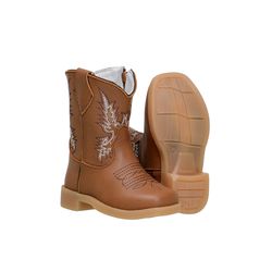 BOTA BABY TEXANA DE COURO BORDADA - CP202237/080 - FRANCABOOTS 