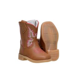 BOTA BABY TEXANA DE COURO ROSA - CP202236/080 - FRANCABOOTS 