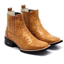 BOTINA MASCULINA REPLICA AVESTRUZ FB112 - FB20211... - FRANCABOOTS 