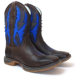 BOTA TEXANA MASCULINA SOLA JUMP RECORTES A LASER A... - FRANCABOOTS 