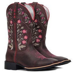 BOTA TEXANA FRANCA BOOTS BORDADA FLORAL PINK CANO ... - FRANCABOOTS 