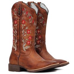 BOTA TEXANA FRANCA BOOTS BORDADA FLORAL HOPPER - F... - FRANCABOOTS 