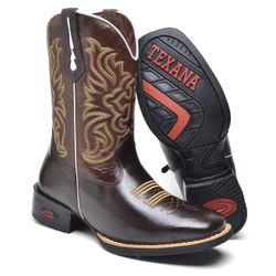 BOTA TEXANA COUNTRY BORDADA cruz - LINHA ECO - FB... - FRANCABOOTS 