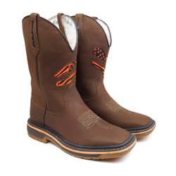 BOTA TEXANA FRANCA BOOTS MASCULINA BORDADA COM REC... - FRANCABOOTS 