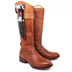 Bota Hípica Masculina Couro Floater Conhaque Com F... - FRANCABOOTS 
