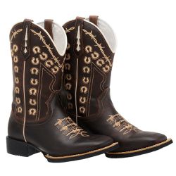 BOTA TEXANA BICO QUADRADO FERRADURA - FRANCA BOOTS... - FRANCABOOTS 