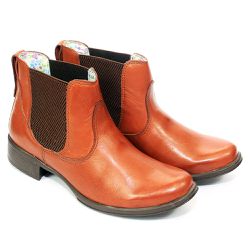 BOTA BOTINA CANO CURTO EM COURO LEGITIMO - 101911 - FRANCABOOTS 