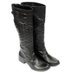 BOTA MONTARIA FEMININA COURO LEGITIMO COM METALACE... - FRANCABOOTS 