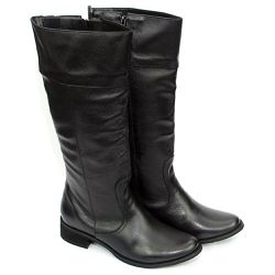 BOTA FEMININA MONTARIA COURO LEGÍTIMO COM ZÍPER NA... - FRANCABOOTS 