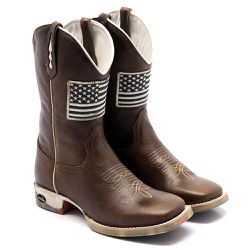 BOTA TEXANA MASCULINA ATLANTA BICO QUADRADO FRANCA... - FRANCABOOTS 