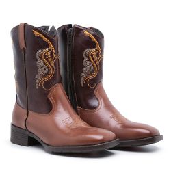 BOTA TEXANA BICO QUADRADO COURO LEGITIMO BORDADA -... - FRANCABOOTS 