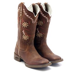 BOTA TEXANA HOPPER FEMININA BICO QUADRADO COURO LE... - FRANCABOOTS 