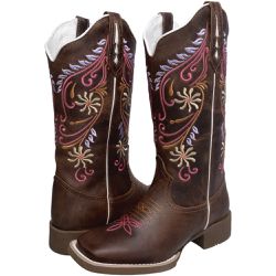 BOTA TEXANA FEMININA HOPPER EM COURO LEGÍTIMO BORD... - FRANCABOOTS 