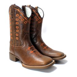 BOTA TEXANA BORDADA FERRADURA FB51 - FB202051 - FRANCABOOTS 