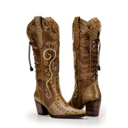 BOTA TEXANA MONTARIA COURO NOBRE COM AJUSTE - CP20... - FRANCABOOTS 