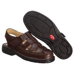 Sandália Comfort Masculino em Couro café - RS2024-... - FRANCABOOTS 