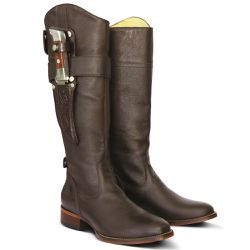 BOTA HÍPICA MASCULINA COURO FLOATER CHOCOLATE COM ... - FRANCABOOTS 