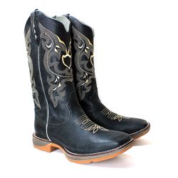 BOTA TEXANA FEMININA COM SOLA JUMP BORDADA FB22300... - FRANCABOOTS 