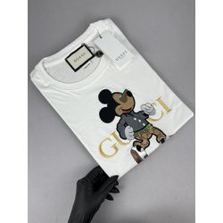 CAMISETA ALGODÃO EGIPCIO GUCCI - 6568 - FRANCO OUTLET